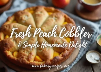 fresh peach cobbler with cake mix