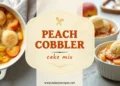 peach cobbler made with cake mix