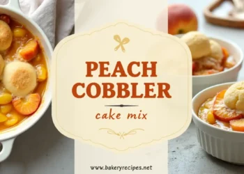 peach cobbler made with cake mix